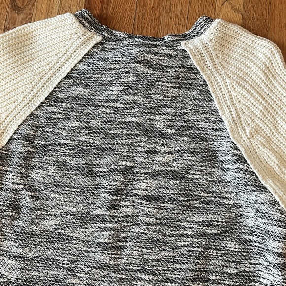 Anthropologie Dolan Mixed Knit Color Block Bell Sleeve Sweater - Picture 7 of 7